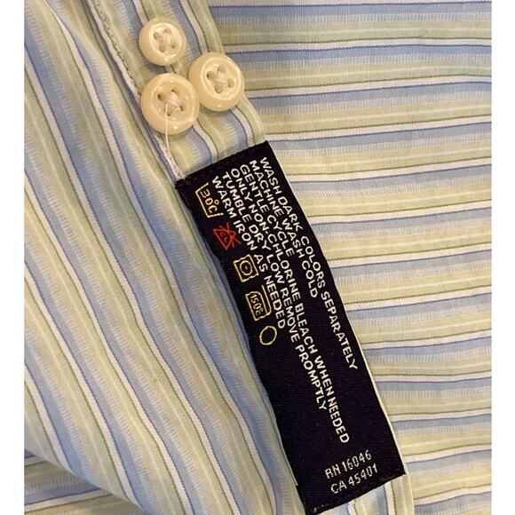 NAUTICA Dress Shirt Button-up Long Sleeves Men Sz 16 1/2 34/35 Slightly Used - Picture 8 of 8